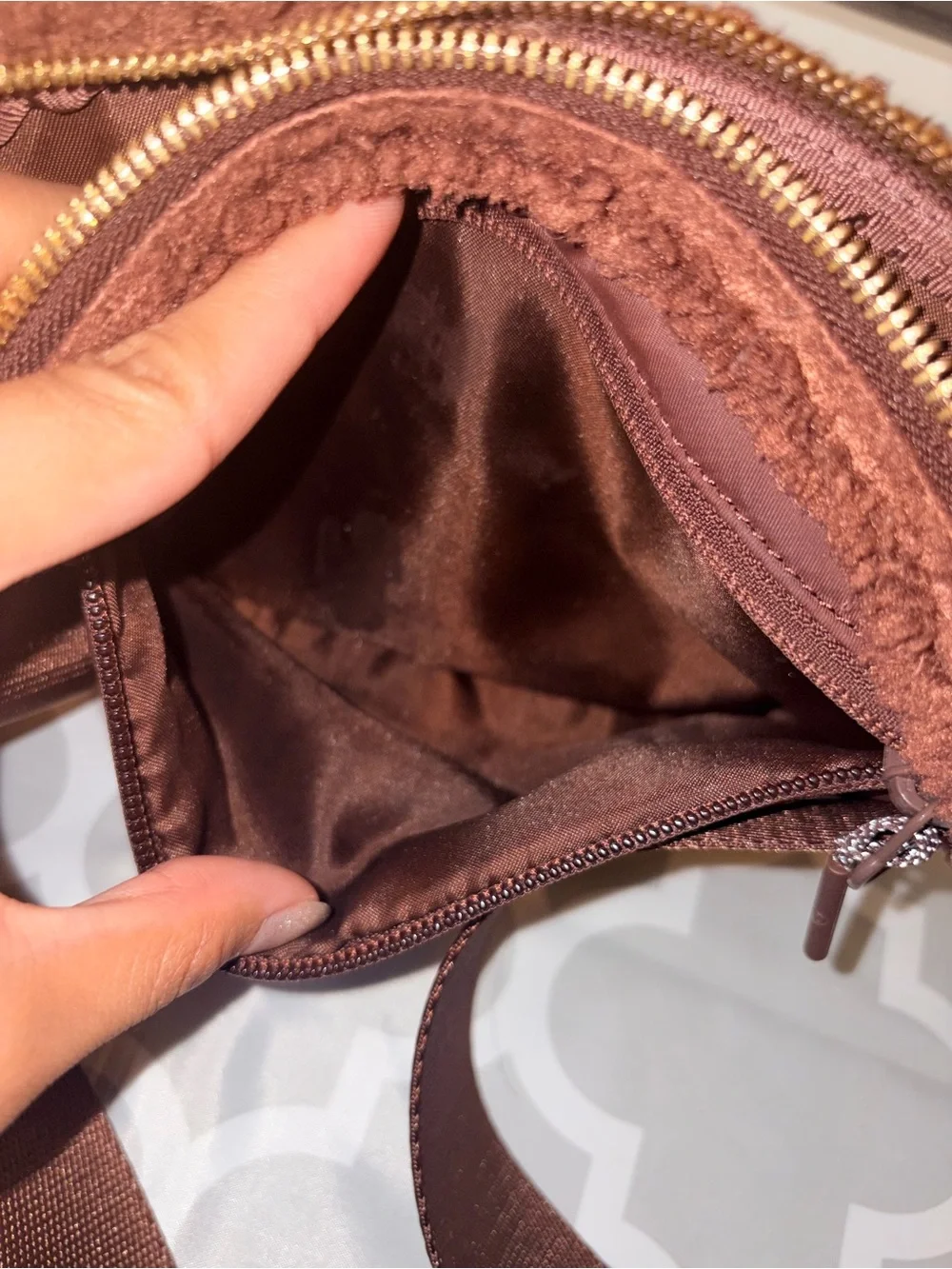 lululemon athletica Brown Sherpa Crossbody Bag